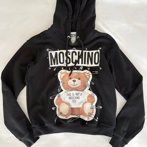 Moschino Black Couture Teddy Bear Label